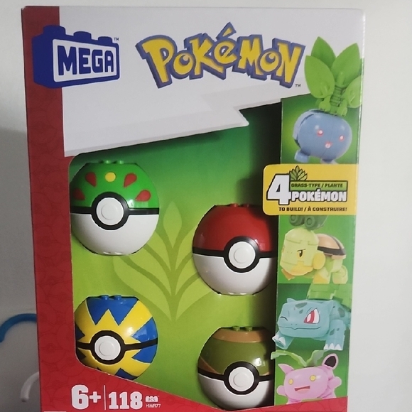 Pokemon Mega Building Set - Red, Green, Blue, Yellow - Picture 1 of 4